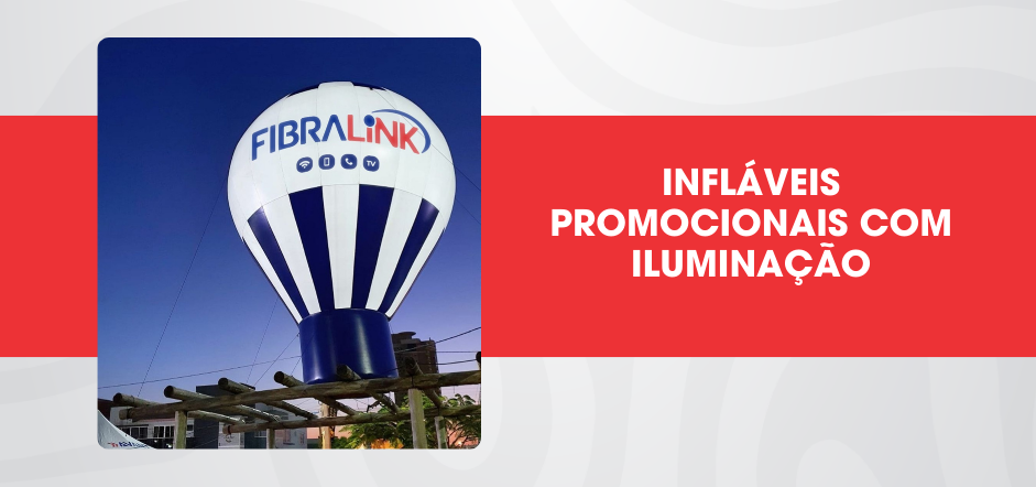 Infláveis promocionais com iluminação